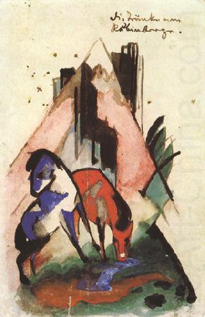 Watering Place on Rubinber (mk34), Franz Marc